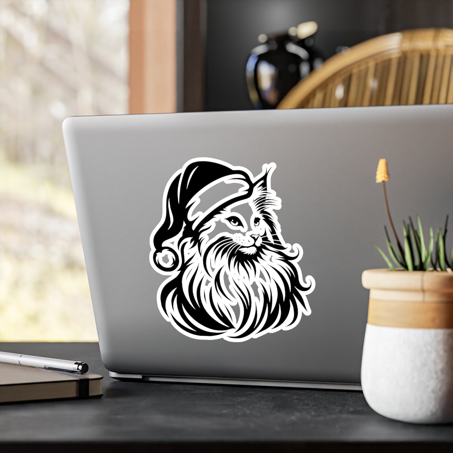 Santa Paws Cat Vinyl Decal