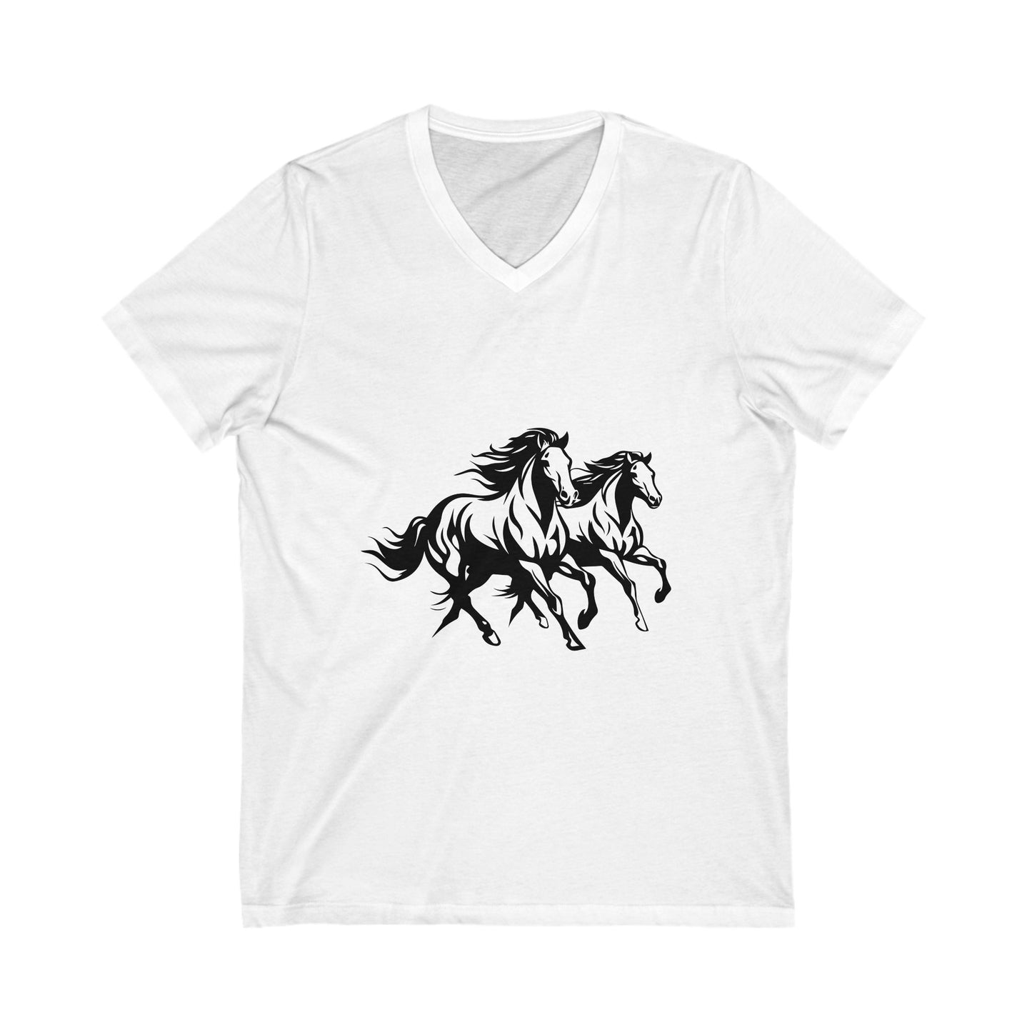 Horsin' Around Unisex Short Sleeve V-Neck Tee