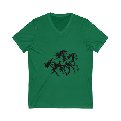 Horsin' Around Unisex Short Sleeve V-Neck Tee