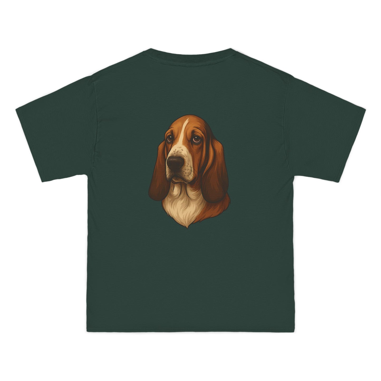 Basset Hound Head Men's Short-Sleeve Crewneck Tee