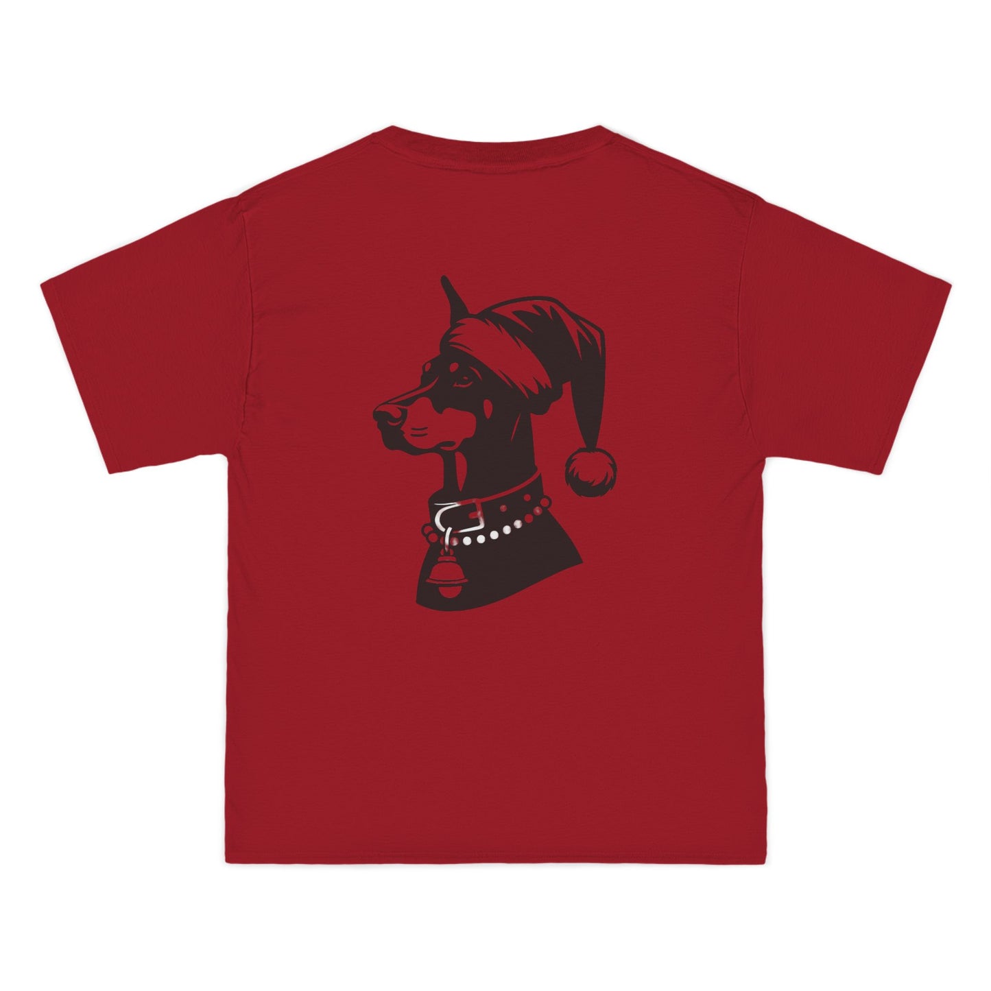 Santa Paws Doberman Men's Short-Sleeve Crewneck Tee
