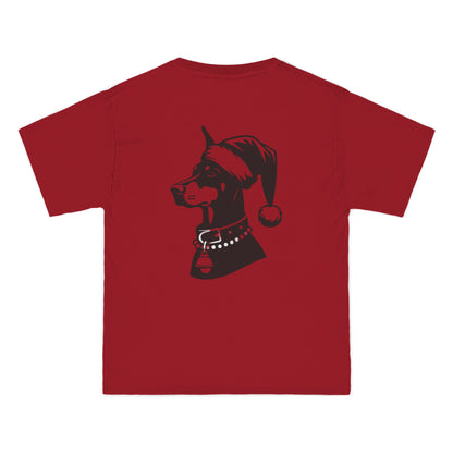 Santa Paws Doberman Men's Short-Sleeve Crewneck Tee