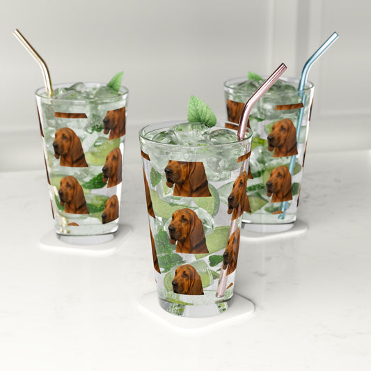 Bloodhound  Head Drinking Glass