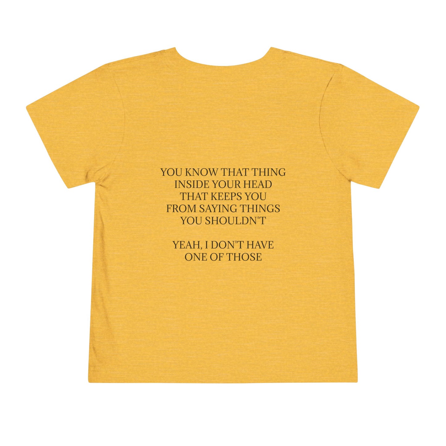 No Filter Toddler Unisex Short Sleeve Crewneck Tee