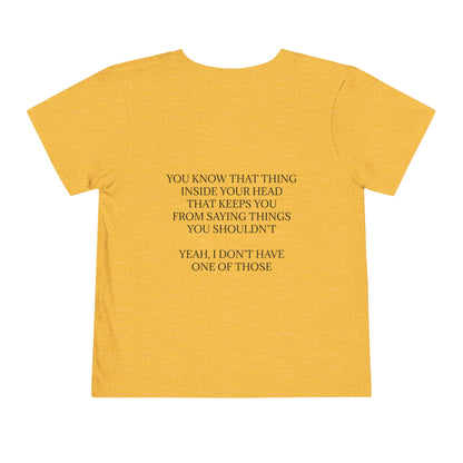 No Filter Toddler Unisex Short Sleeve Crewneck Tee