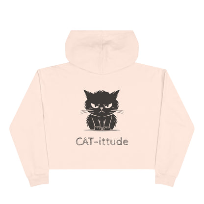 CAT-ittude Women's Crop Hoodie