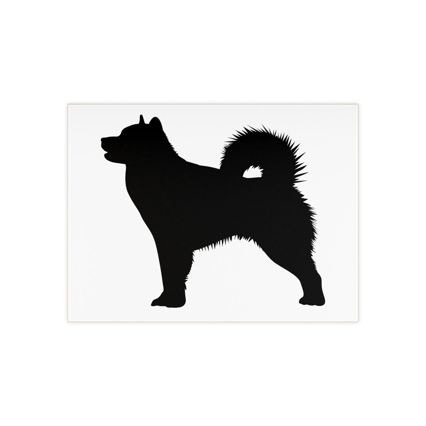 Malamute Silhouette Ceramic Photo Tile