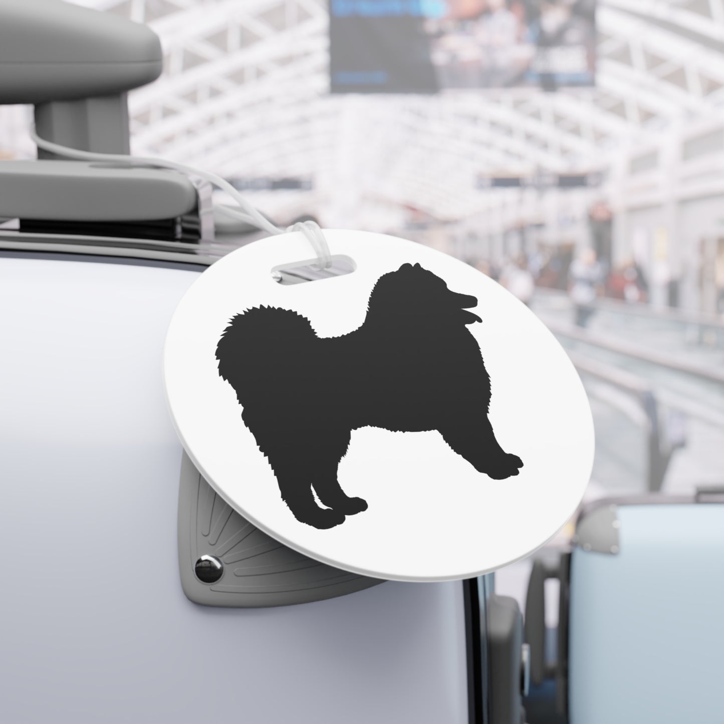 Samoyed Silhouette Luggage Tag