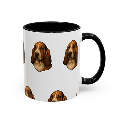 Basset Hound Head 2-Tone Coffee Mug