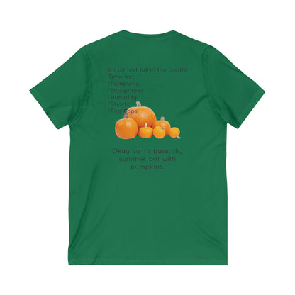 Fall In The South Unisex Short Sleeve V-Neck Tee
