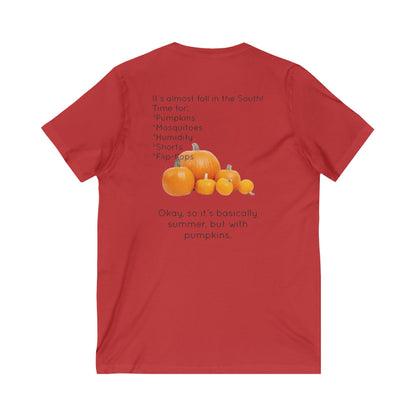 Fall In The South Unisex Short Sleeve V-Neck Tee