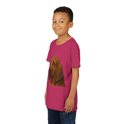 Bloodhound Head Youth Unisex Short Sleeve Crewneck Tee