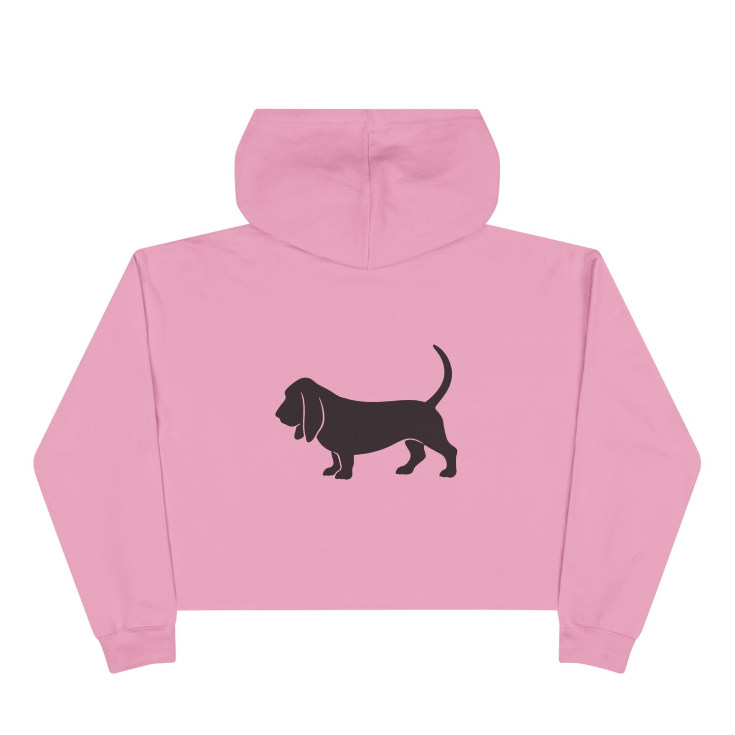 Basset Hound Silhouette Women's Crop Hoodie