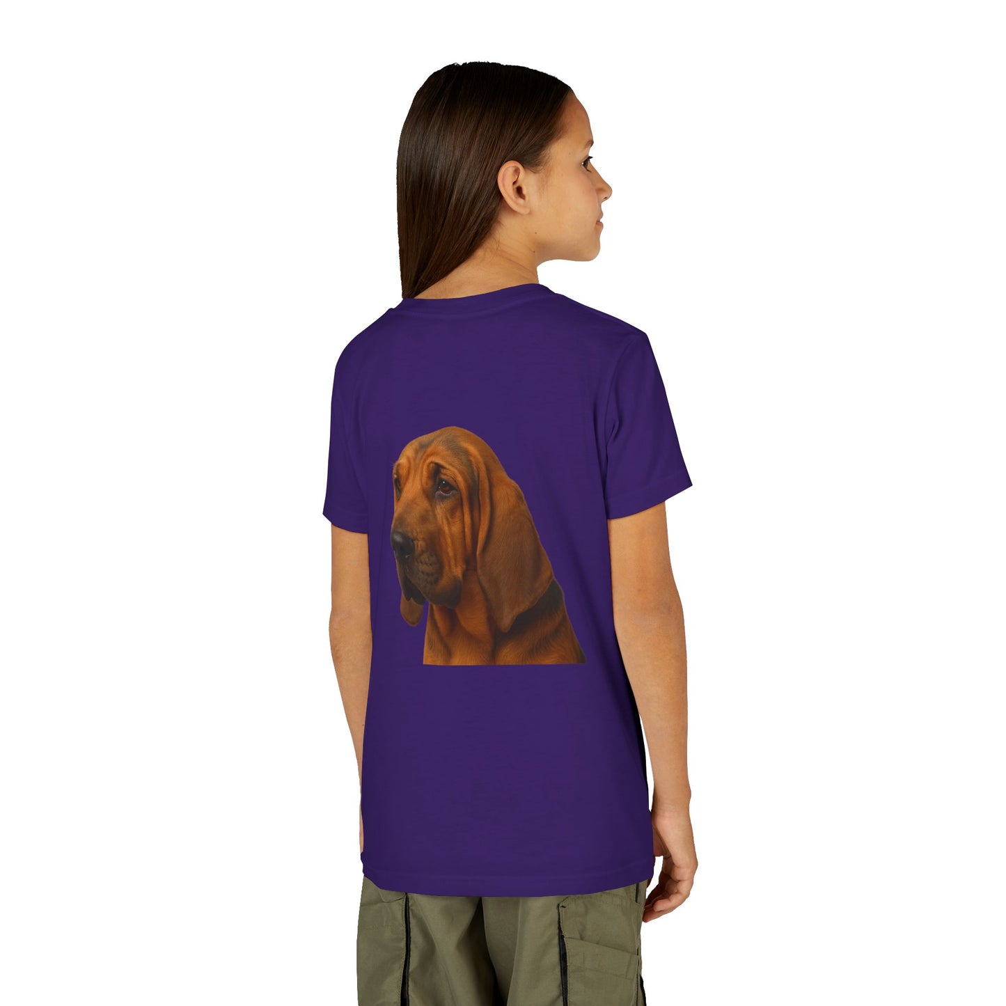Bloodhound Head Youth Unisex Short Sleeve Crewneck Tee