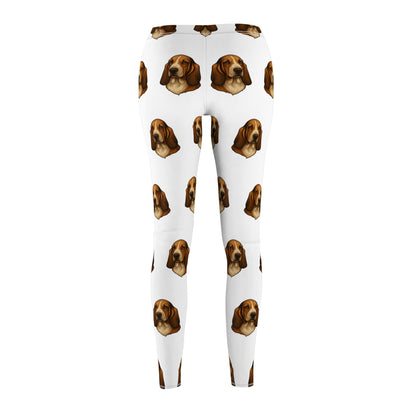 Basset Hound Head Women's Ankle Leggings