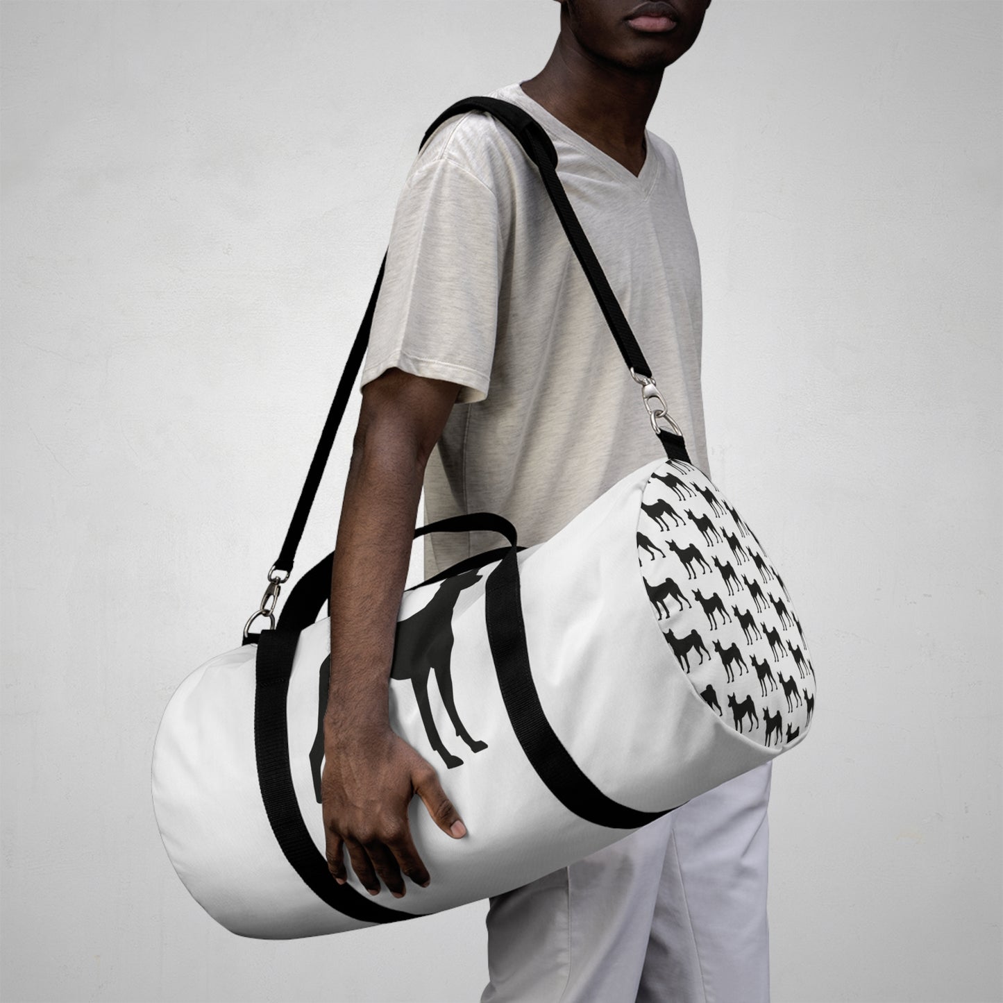 Basenji Silhouette Duffel Bag