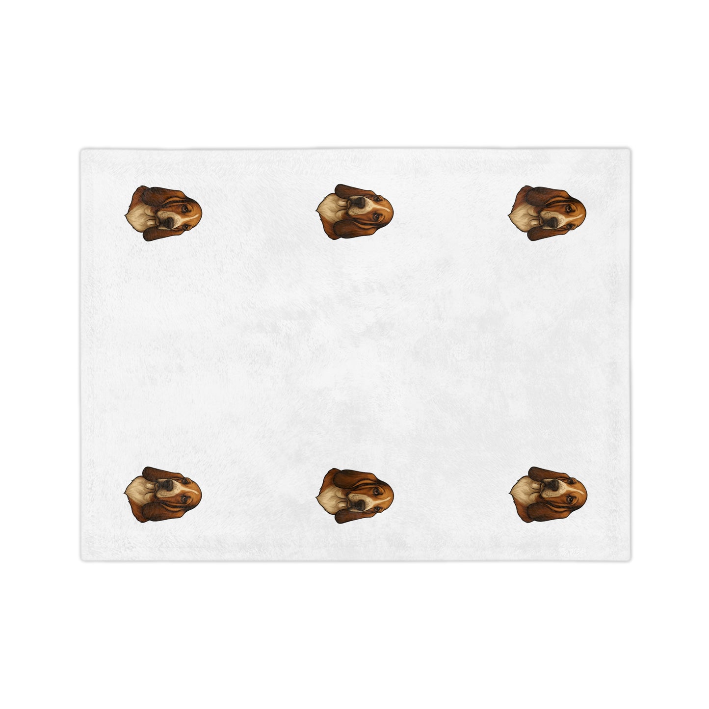 Basset Hound Head Velveteen Microfiber Blanket