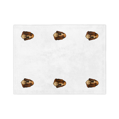 Basset Hound Head Velveteen Microfiber Blanket
