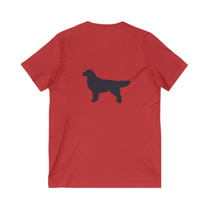 Golden Silhouette Unisex Short Sleeve V-Neck Tee