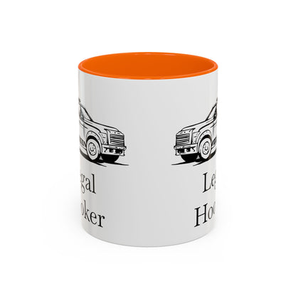Legal H**ker Wheel Lift Tow Truck 2-Tone Coffee Mug