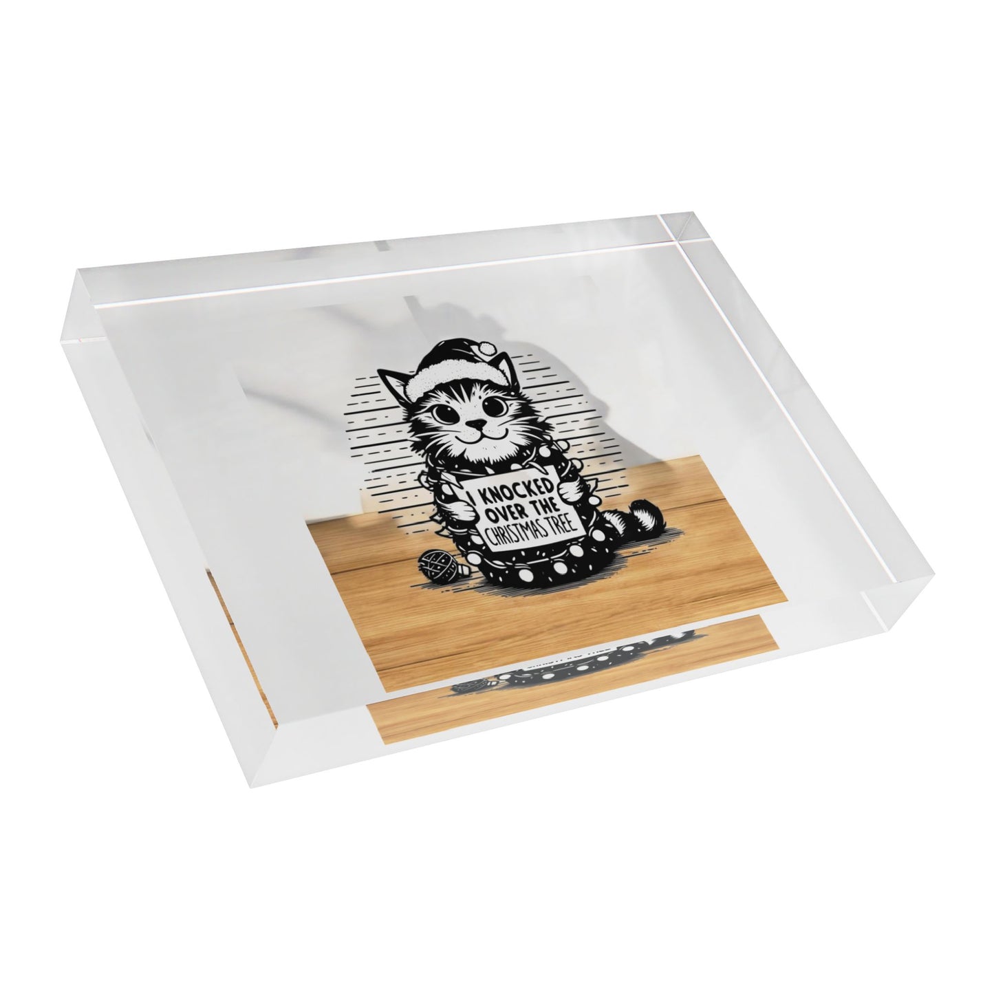 Naughty Cat Acrylic Photo Block