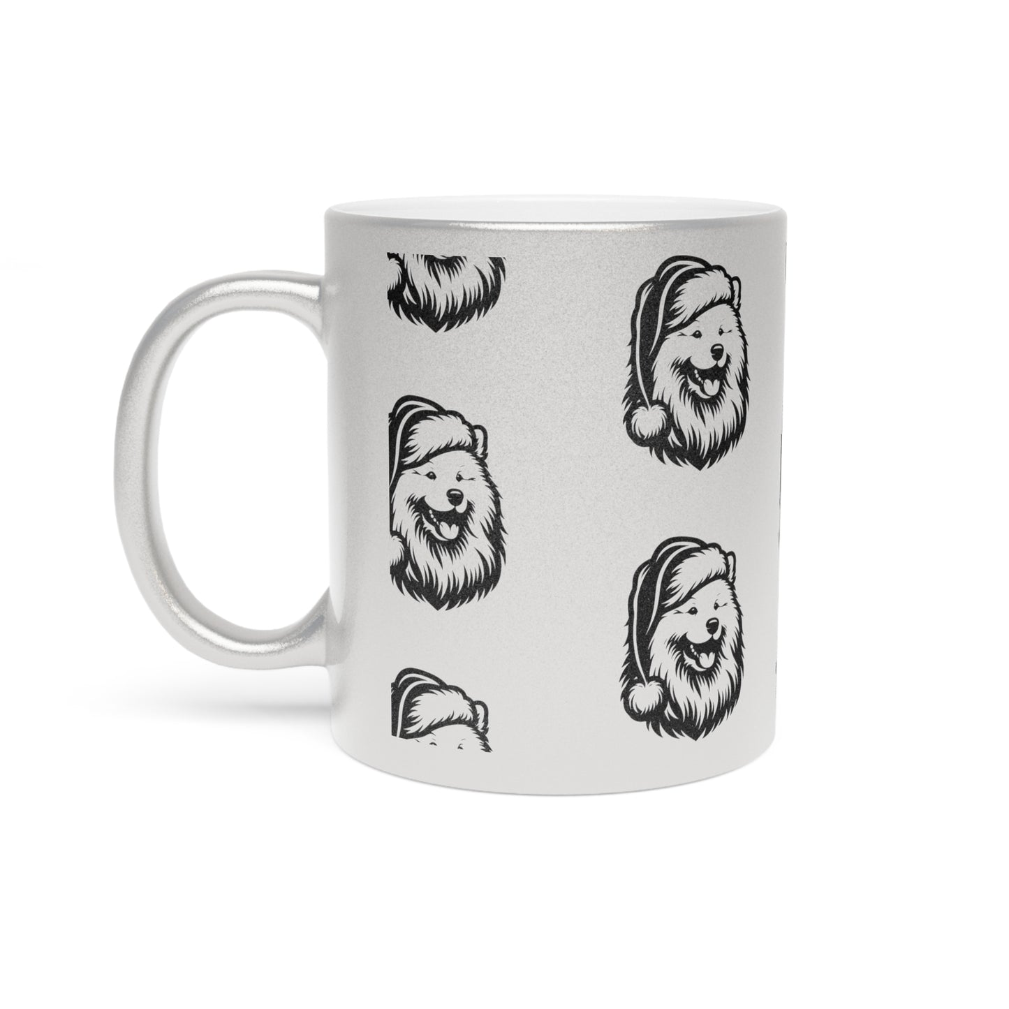 Santa Paws Samoyed Metallic Coffee Mug