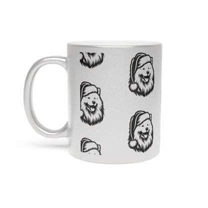 Santa Paws Samoyed Metallic Coffee Mug