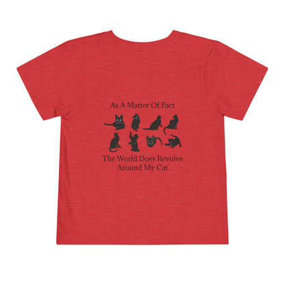 Matter Of Fact Cat Toddler Unisex Short Sleeve Crewneck Tee