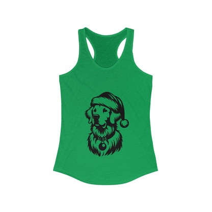 Santa Paws Golden Women's Racerback Tank
