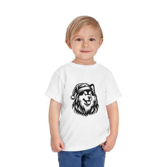 Santa Paws Malamute Toddler Unisex Short Sleeve Crewneck Tee