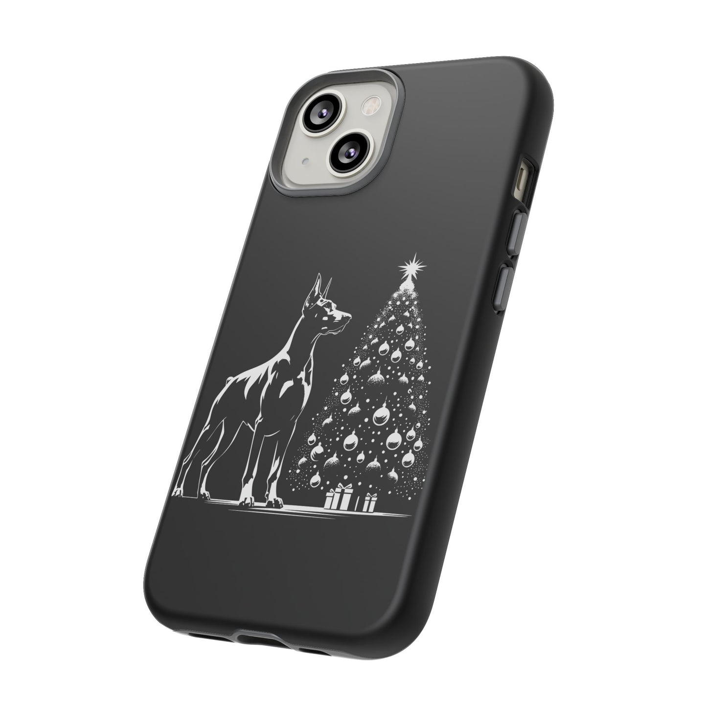 Doberman Christmas Tree iPhone Case
