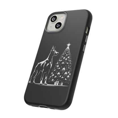 Doberman Christmas Tree iPhone Case