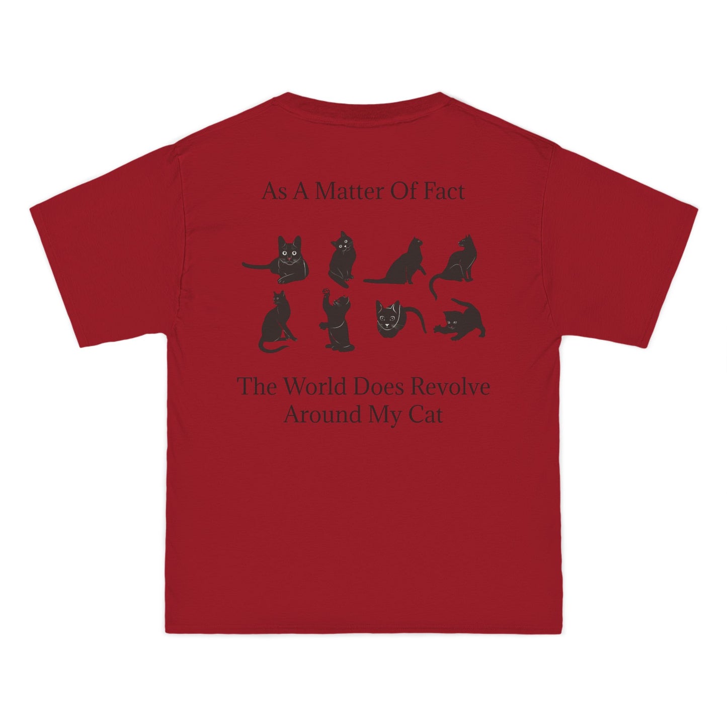 Matter Of Fact Cat Men's Short-Sleeve Crewneck Tee