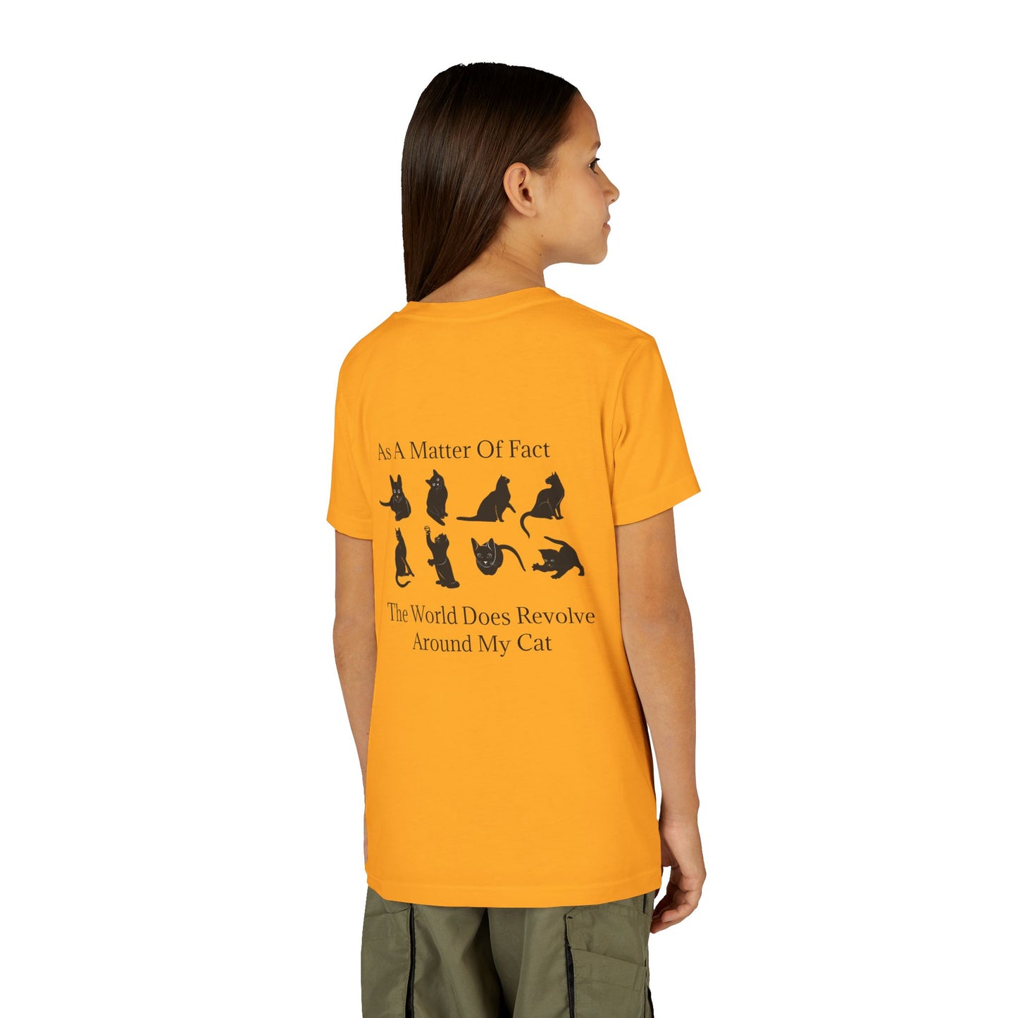 Matter Of Fact Cat Youth Unisex Short Sleeve Crewneck Tee