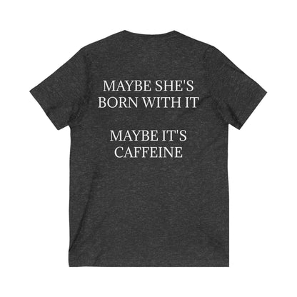Born With It Unisex Short Sleeve V-Neck Tee