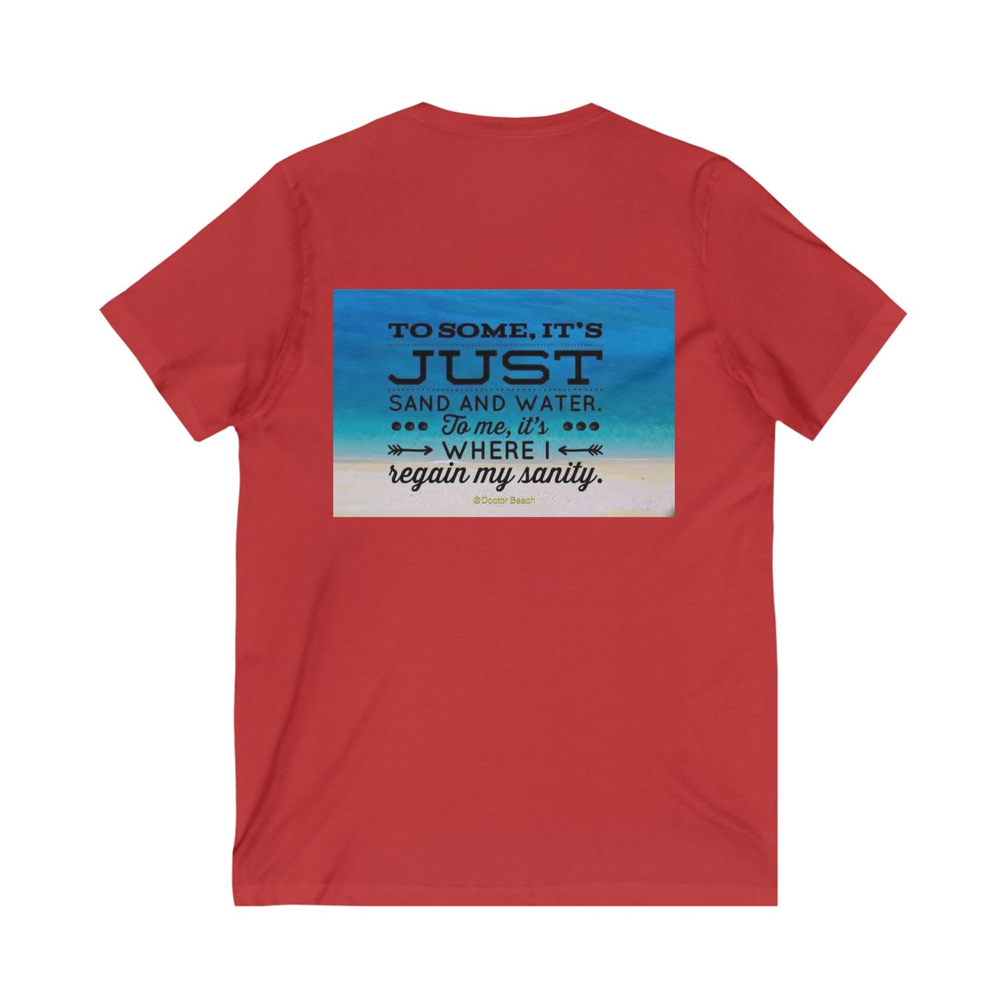 Dr. Beach Unisex Short Sleeve V-Neck Tee