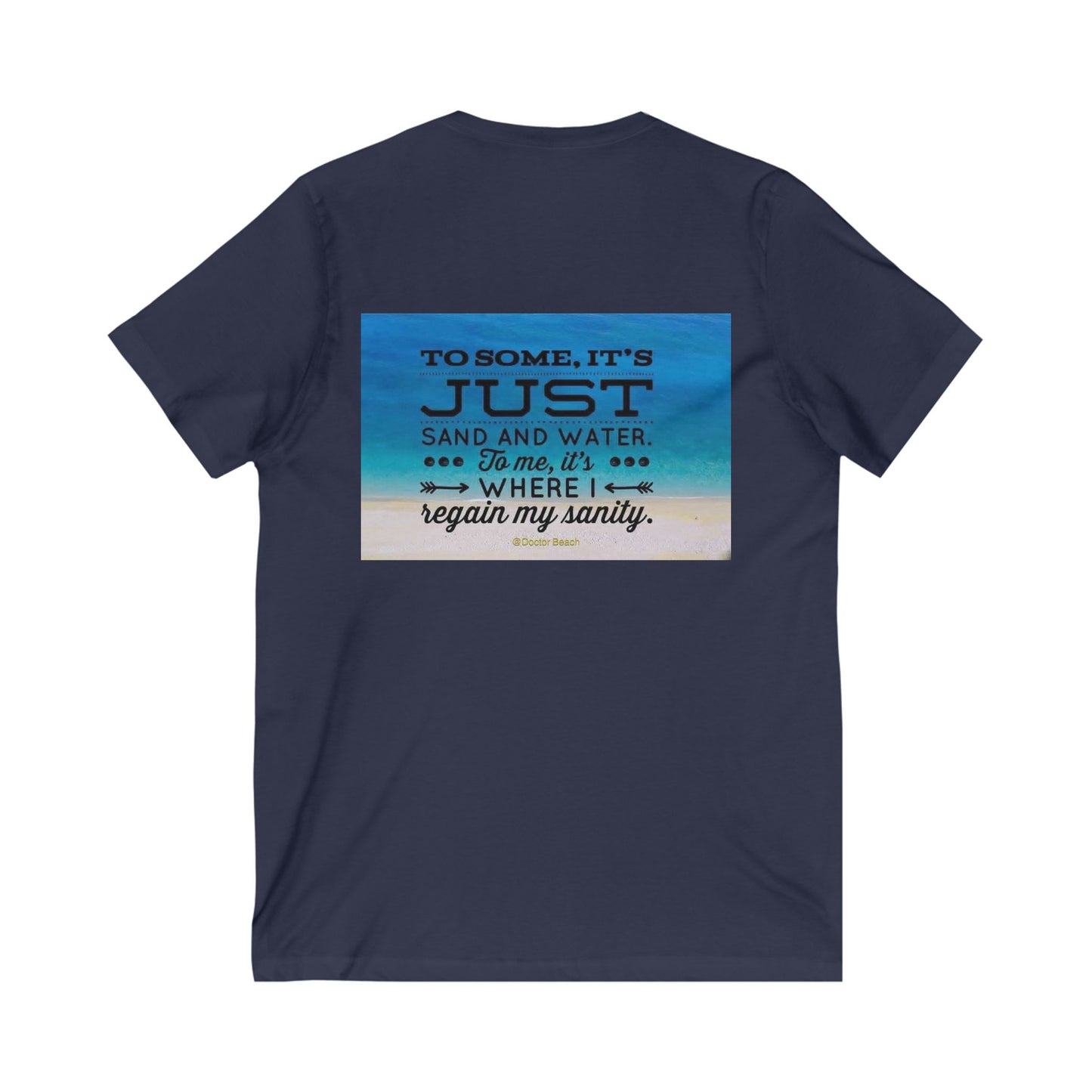 Dr. Beach Unisex Short Sleeve V-Neck Tee