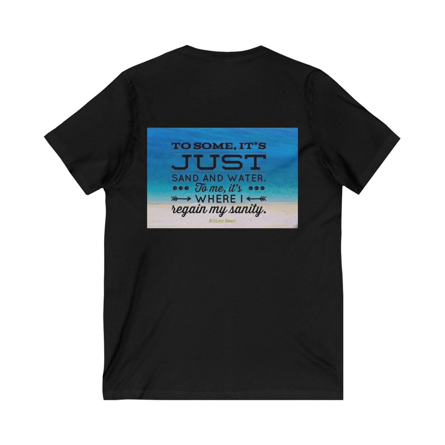 Dr. Beach Unisex Short Sleeve V-Neck Tee