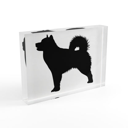 Malamute Silhouette Acrylic Photo Block