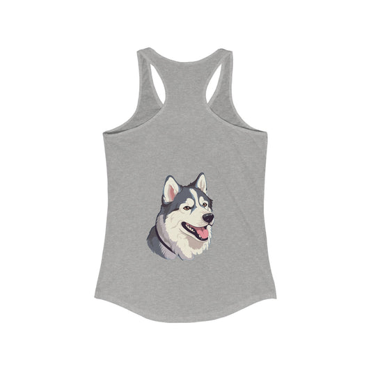 Malamute Head Women's Racerback Tank