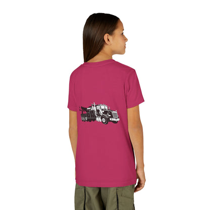 Heavy Tow Truck Youth Unisex Short Sleeve Crewneck Tee