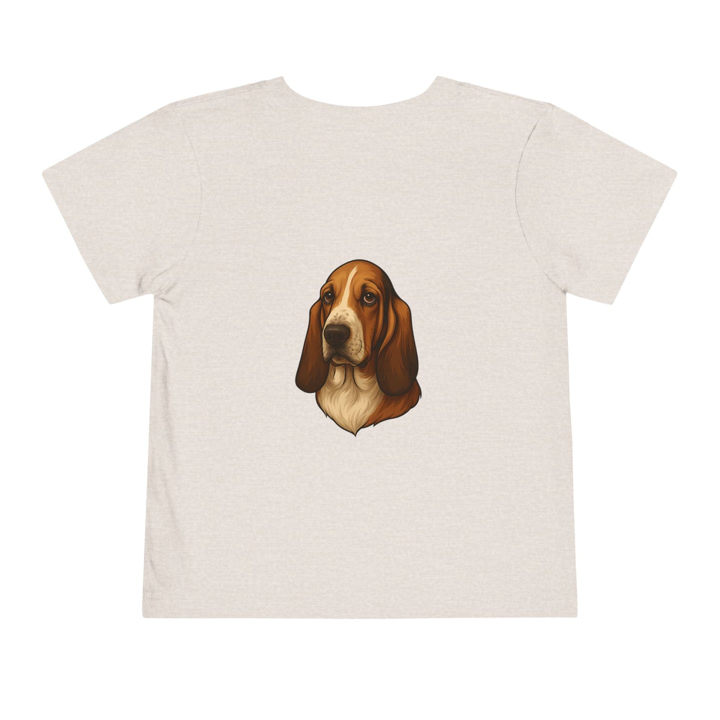 Basset Hound Head Toddler Unisex Short Sleeve Crewneck Tee