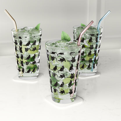 Cats Drinking Glass