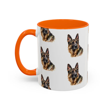 German Shepherd Head 2-Tone Coffee Mug