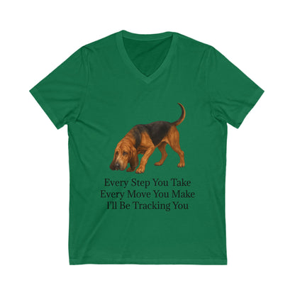 Tracking You Unisex Short Sleeve V-Neck Tee