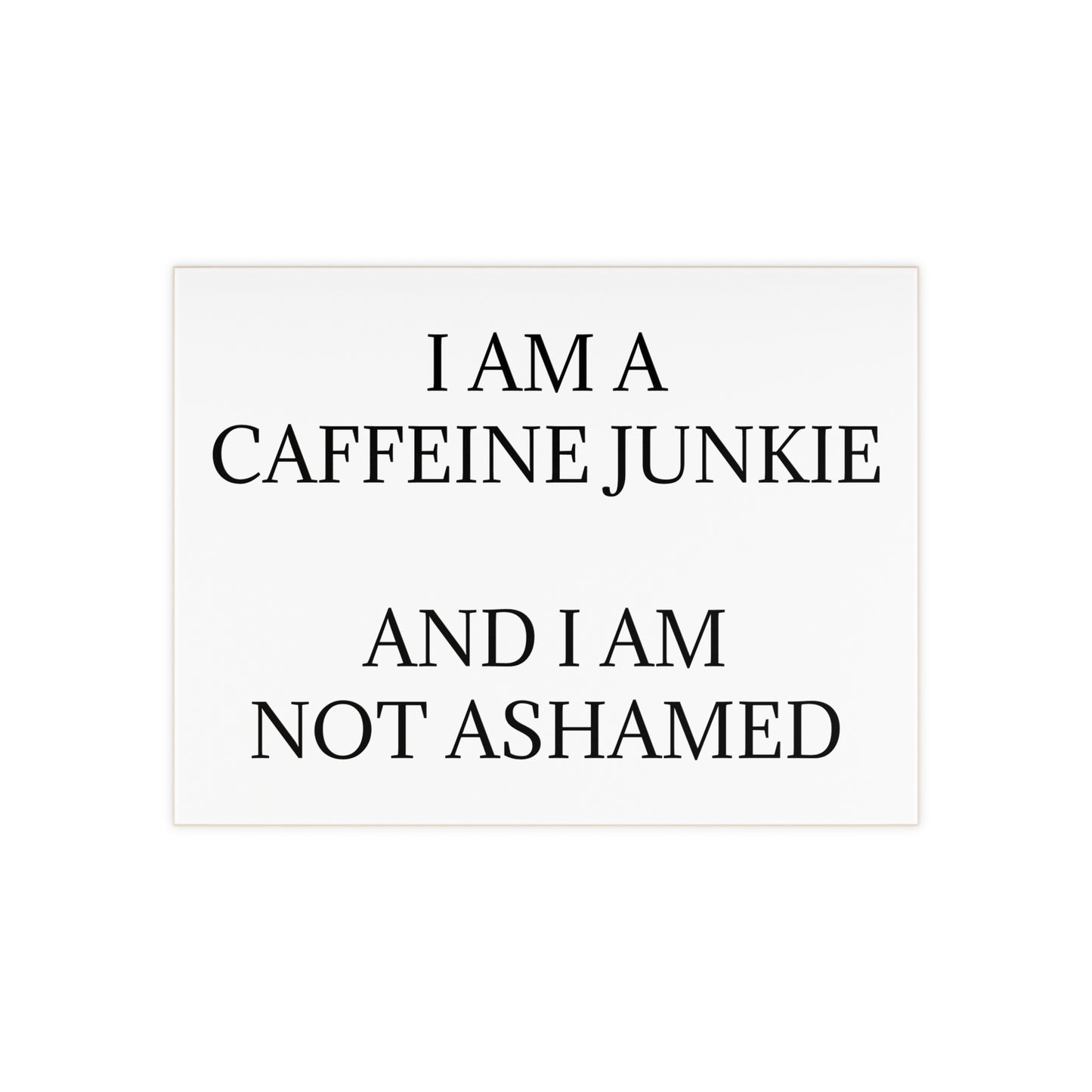 Caffeine Junkie Ceramic Photo Tile