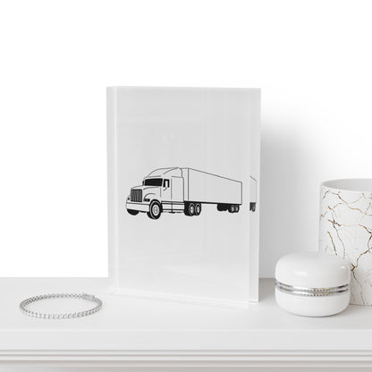 Semi Truck Acrylic Photo Block