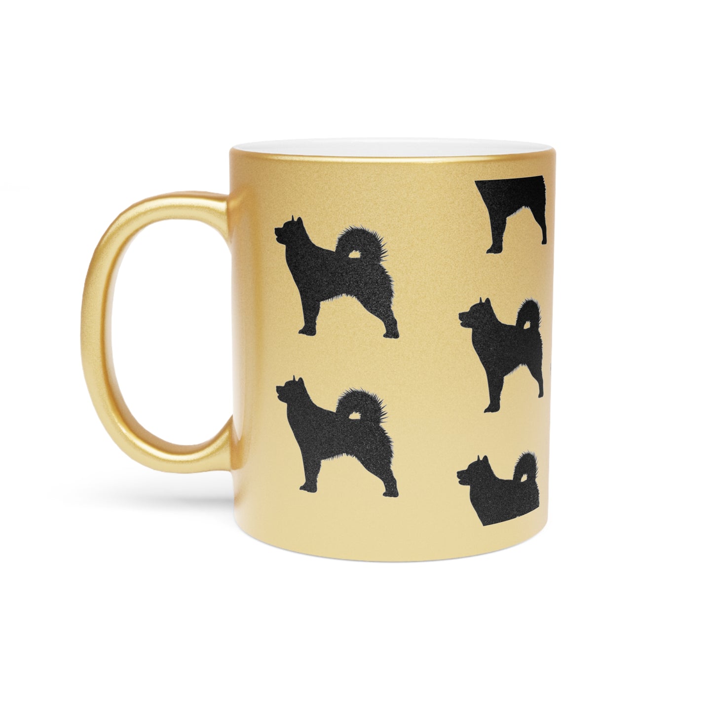 Malamute Silhouette Metallic Coffee Mug