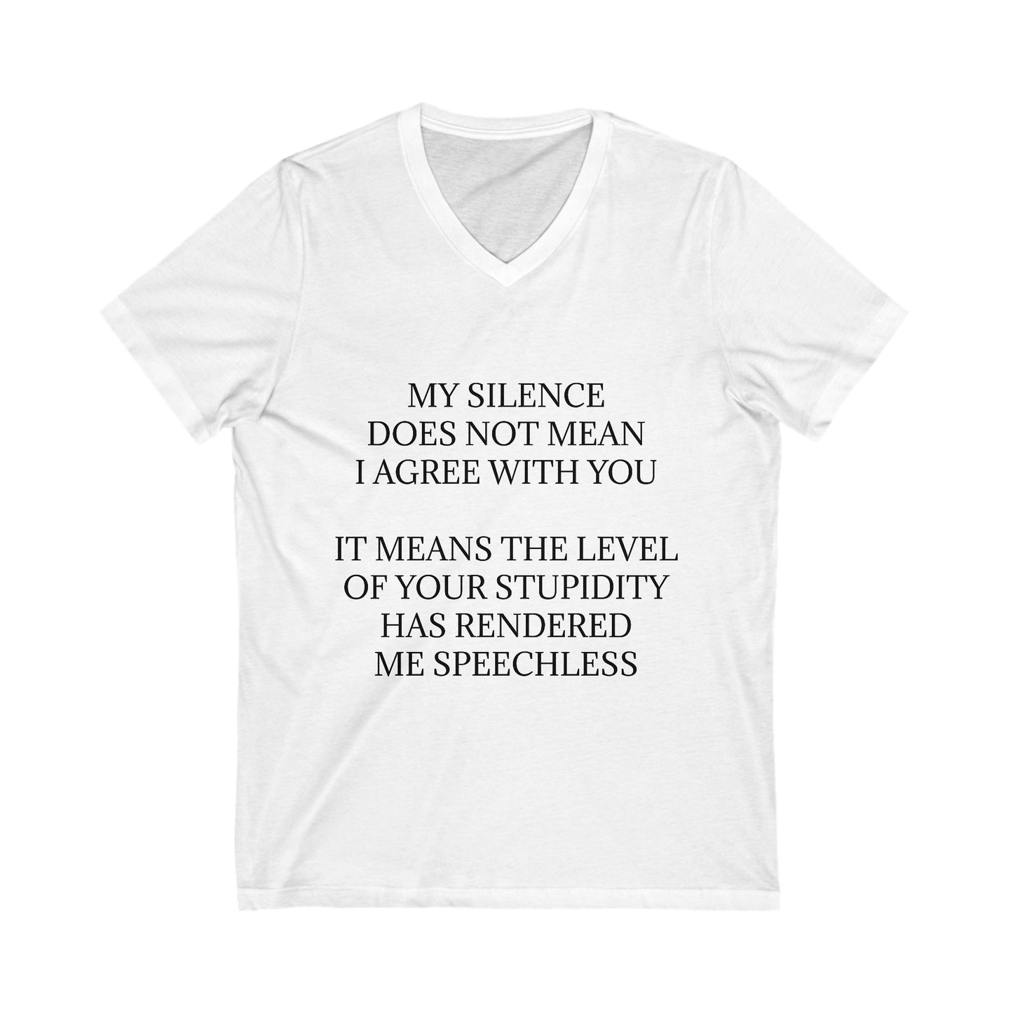 Speechless Unisex Short Sleeve V-Neck Tee