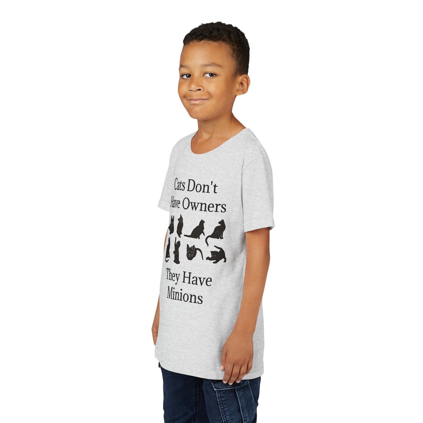 Cat Minions Youth Unisex Short Sleeve Crewneck Tee